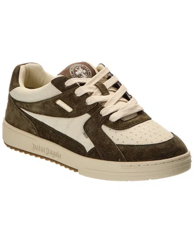 Palm Angels Palm University Lt Canvas & Suede Sneaker In Brown