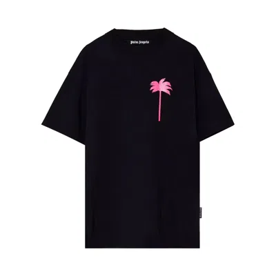 Pre-owned Palm Angels Palm X Palm Classic Tee 'black/fuchsia'