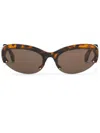 Palm Angels Palmdale Oval-frame Sunglasses In Brown