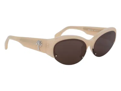 Pre-owned Palm Angels Palmdale Sunglasses In Sand Brown (peri054s24pla0011764)