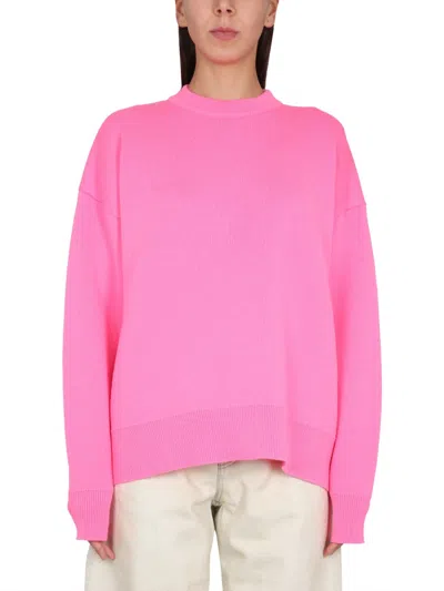 Palm Angels Palm-embroidered Sweater In Pink