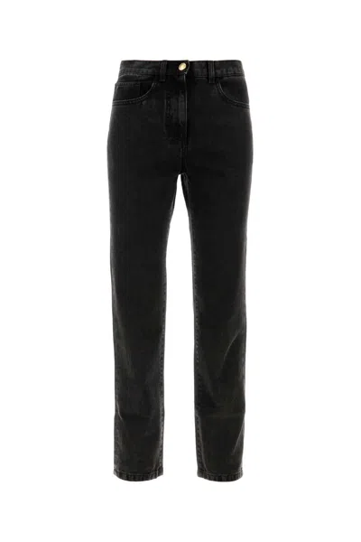 Palm Angels Palm-ready Black Denim Jeans For Women