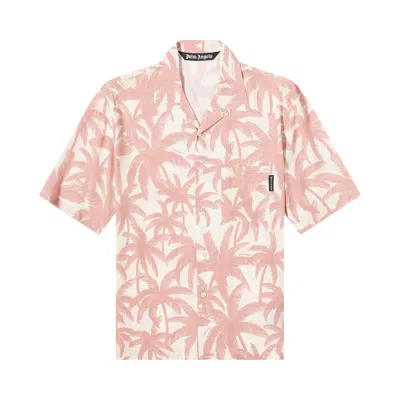Pre-owned Palm Angels Palms All Over Shirt 'off White/pink' | Cream | Men's Size 48