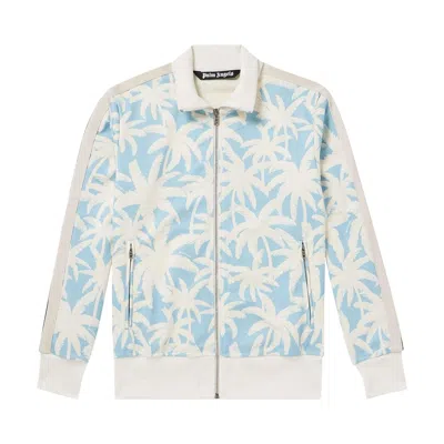 Pre-owned Palm Angels Palms All Over Track Jacket 'light Blue/off White' | Men's Size Xs