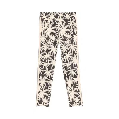 Pre-owned Palm Angels Palms All Over Track Pants 'black/white'