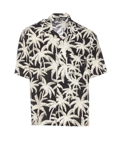 Palm Angels Palms Allover Shirt In Black