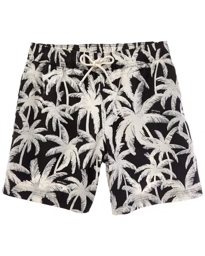 Palm Angels Palm Tree Print Swim Shorts In White