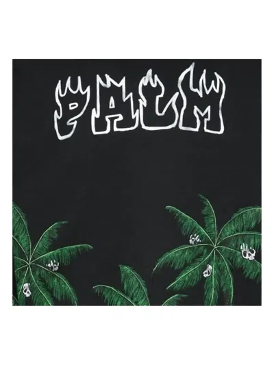 Palm Angels Palms & Skulls Sweatshirt In Black