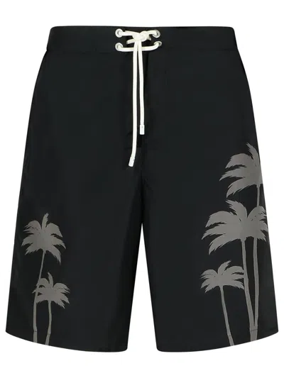 PALM ANGELS PALM ANGELS 'PALMS' BLACK POLYESTER SWIMSUIT