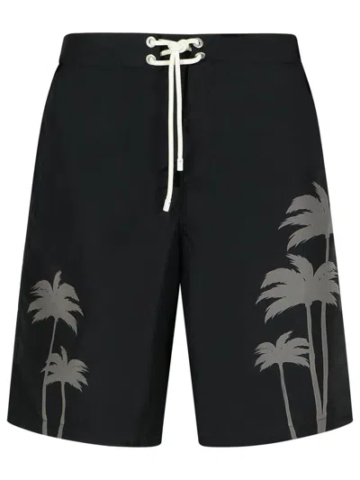PALM ANGELS PALM ANGELS 'PALMS' BLACK POLYESTER SWIMSUIT