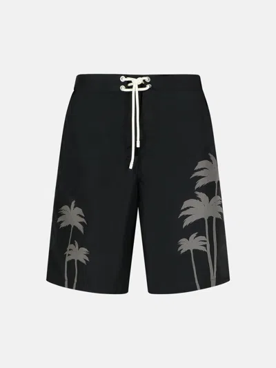 Palm Angels 'palms' Black Polyester Swimsuit