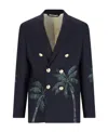 Palm Angels Palms Classic Double Breasted Jacket In Black
