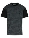 Palm Angels Palms Curved Black Cotton Blend T-shirt