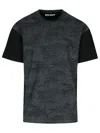 Palm Angels Palms Curved Logo Tee In Black