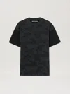 Palm Angels Palms Curved Black Cotton Blend T-shirt In 1009 Black - Grey