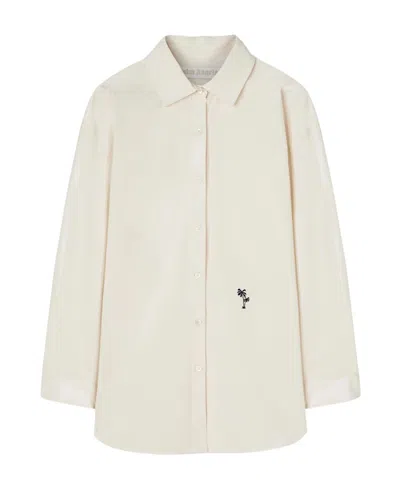PALM ANGELS PALM ANGELS PALM EMBROIDERED LONG-SLEEVED SHIRT
