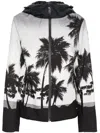 Palm Angels Printed Polyester Palm Ski Jacket In Grey