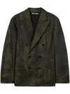Palm Angels Palms-jacquard Blazer In 绿色