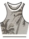 Palm Angels Palms Jacquared Knit Top In White