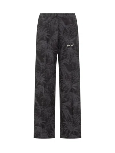 Palm Angels Palms Jacquard Drawstring Track Pants In Black