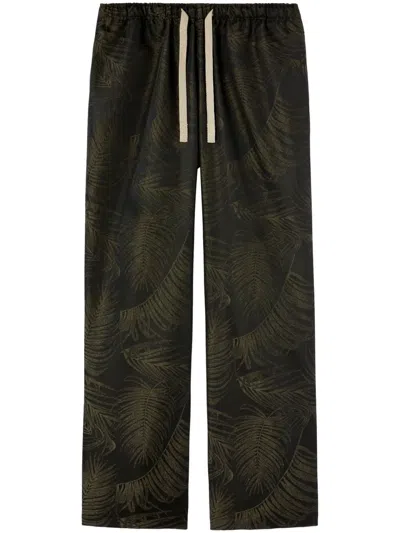 Palm Angels Palms-jacquard Track Pants In Green