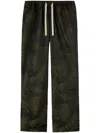 Palm Angels Palms-jacquard Track Pants In Green