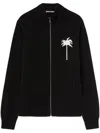Palm Angels Palm Inlay Knit Jacket In Black