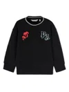 Palm Angels Palms-logo Appliqué Knit Sweater In Black