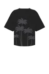 Palm Angels Palms Over Tee In Vintage Black