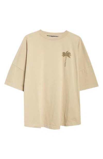 PALM ANGELS PALM ANGELS PALMS OVERSIZE COTTON GRAPHIC T-SHIRT
