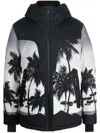 Palm Angels Printed Polyester Palm Ski Jacket In Black