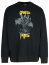 Palm Angels Logo Printed Crewneck Sweatshirt In Black