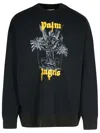 Palm Angels Logo Printed Crewneck Sweatshirt In Black