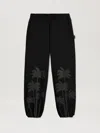 Palm Angels Palms Print Sweatpants In 1313 Vintage Black - Vintage Black