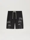 Palm Angels Palms Print Swim Shorts In 1010 Black - Black