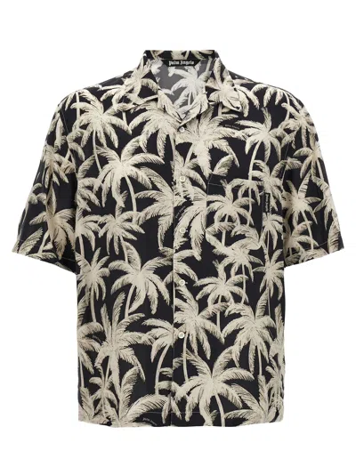 Palm Angels Palms Shirt In Bianco