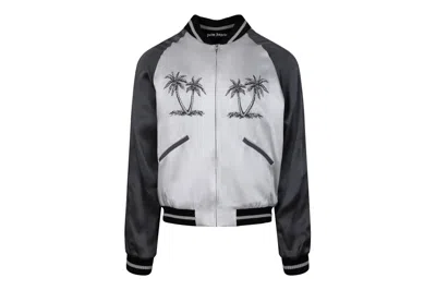 Pre-owned Palm Angels Palms Souvenir Jacket Greey/anthracite