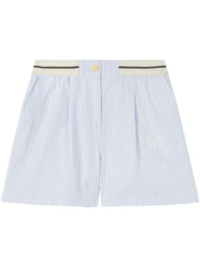 Palm Angels Boxer Shorts Striped Detail Button In Blue