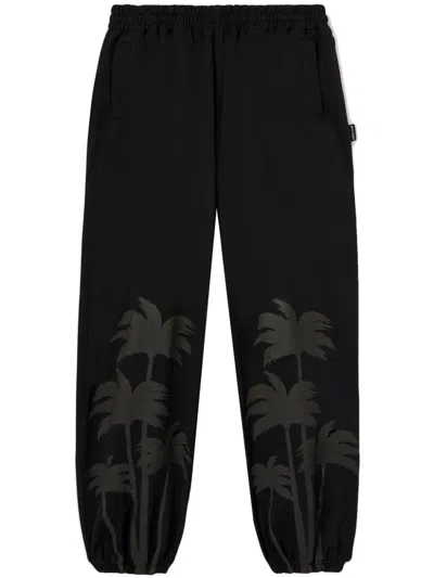 Palm Angels Palms Print Sweatpants In 1313 Vintage Black - Vintage Black