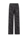 Palm Angels Palms Jacquard Drawstring Track Pants In Black-off White