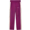 Palm Angels Contrast Band Joggers With Track In In Purple