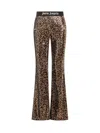 Palm Angels Pant With Sequins In Gold