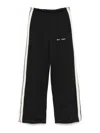Palm Angels Track Pants With Elastic Waistband And Side Stripes In Negro