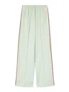Palm Angels Side-stripe Track Pants In Green