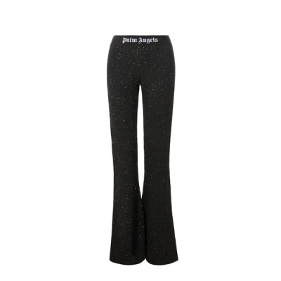 Palm Angels Classic Logo Flared Pants In 1001