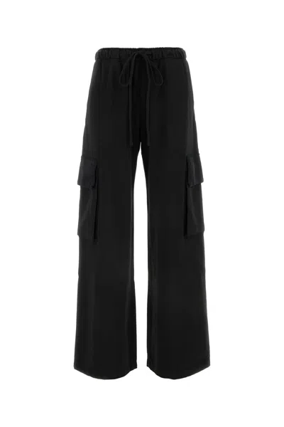 PALM ANGELS PALM ANGELS BLACK COTTON JOGGERS