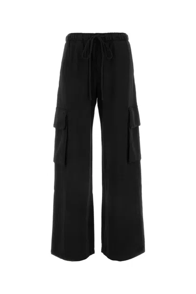 Palm Angels Cotton Cargo Joggers In Black