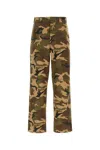Palm Angels Man Pants Military Green Size 34 Cotton In Militaryo
