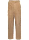 Palm Angels Pantalone Velluto Look In Beige