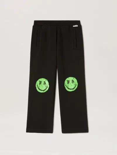 Palm Angels X Smiley Travel Pants In Black